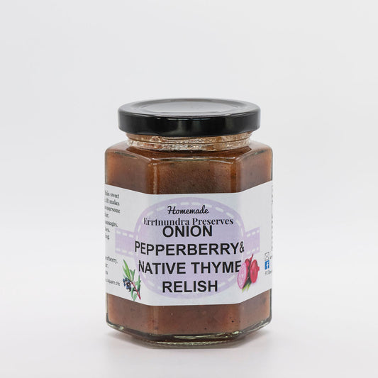 Onion, Pepperberry & Native Thyme Relish - Errinundra & Marmi